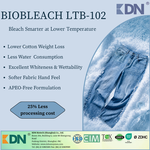 Biobleach LTB-102: sbiancamento efficiente a bassa temperatura per il cotone