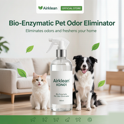 Un buon prezzo. Airklean KDN01 Eliminatore di odori bioenzimatico per animali domestici Liquido deodorante per estratto di fermentazione a cellule intere in linea